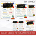 staff appreciation flyer sign poster set editable template